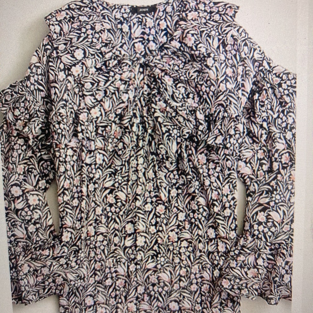J Crew Long Sleeve ruffle blouse